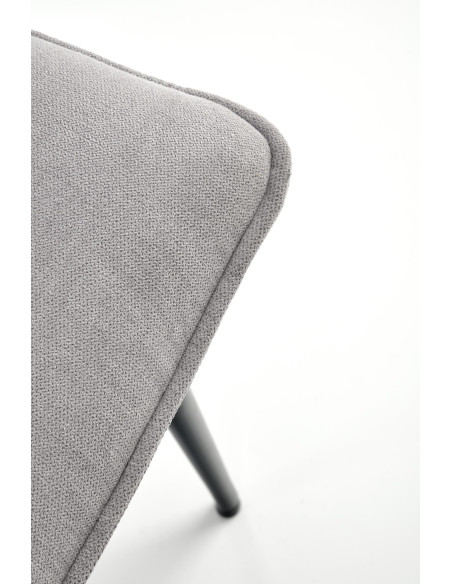 K493 Krzesło z Poziomymi Przeszyciami Popielate - Wygodne i Stylowe