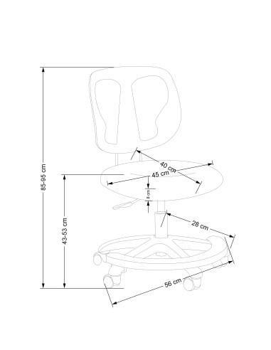 NANI Fotel Młodzieżowy Różowy - Nowoczesny w Minimalistycznym Stylu