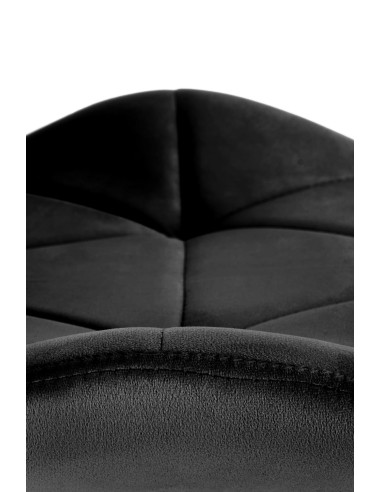 K453 Krzesło Pikowane w Trójkąty Czarne BLUVEL 19 - Elegancja i Styl