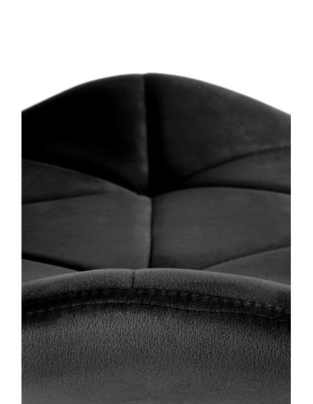 K453 Krzesło Pikowane w Trójkąty Czarne BLUVEL 19 - Elegancja i Styl