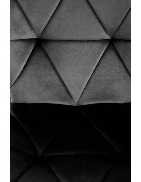 K453 Krzesło Pikowane w Trójkąty Czarne BLUVEL 19 - Elegancja i Styl