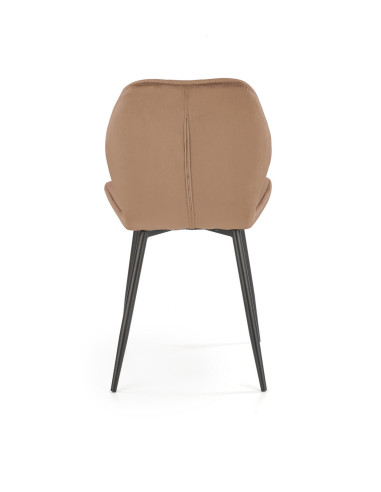 K453 Krzesło Pikowane w Trójkąty Beżowe BLUVEL 19 - Elegancja i Styl