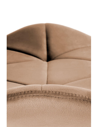 K453 Krzesło Pikowane w Trójkąty Beżowe BLUVEL 19 - Elegancja i Styl