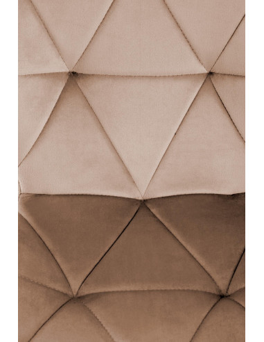 K453 Krzesło Pikowane w Trójkąty Beżowe BLUVEL 19 - Elegancja i Styl