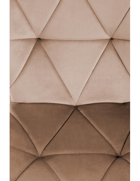 K453 Krzesło Pikowane w Trójkąty Beżowe BLUVEL 19 - Elegancja i Styl