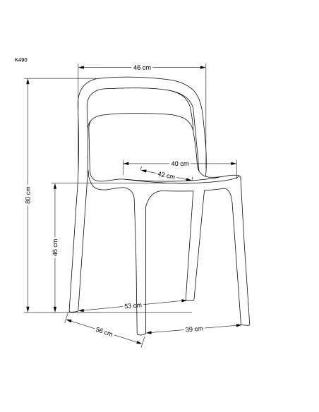 K490 Krzesło Białe Polipropylen - Nowoczesny Design i Lekkość Formy