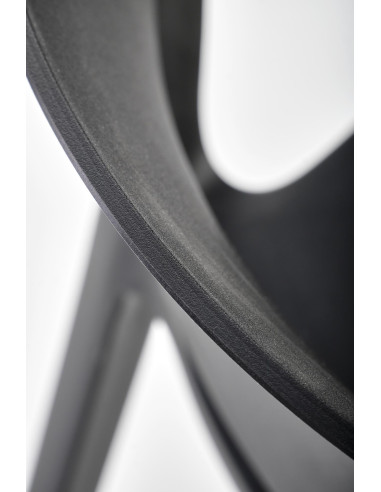 K491 Krzesło Czarne Polipropylen z Podłokietnikami - Lekkość i Styl