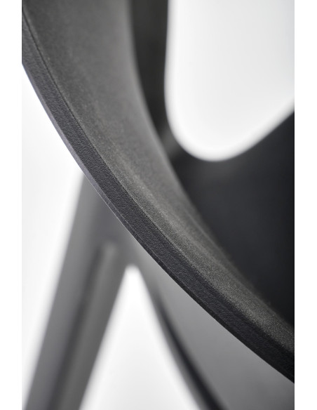 K491 Krzesło Czarne Polipropylen z Podłokietnikami - Lekkość i Styl