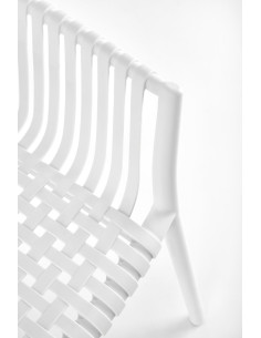 K492 Krzesło Białe Polipropylen z Podłokietnikami - Prosta Elegancja 2