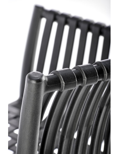 K492 Krzesło Czarne Polipropylen z Podłokietnikami - Prosta Elegancja