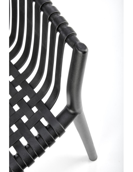 K492 Krzesło Czarne Polipropylen z Podłokietnikami - Prosta Elegancja