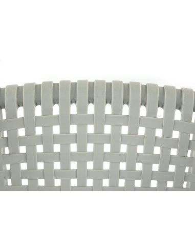 K492 Krzesło Popielate Polipropylen z Podłokietnikami - Prosta Elegancja