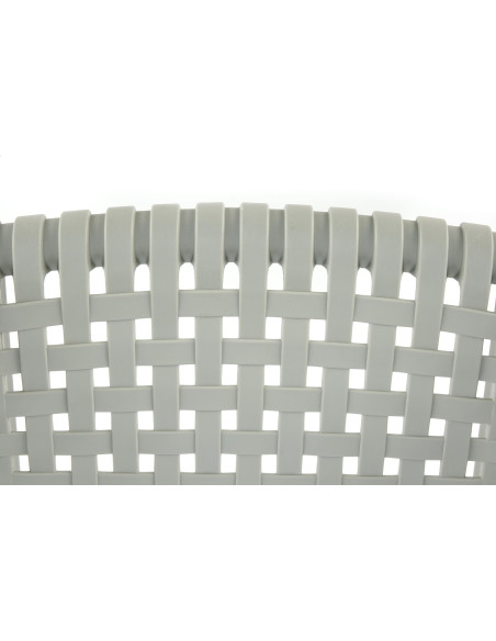 K492 Krzesło Popielate Polipropylen z Podłokietnikami - Prosta Elegancja