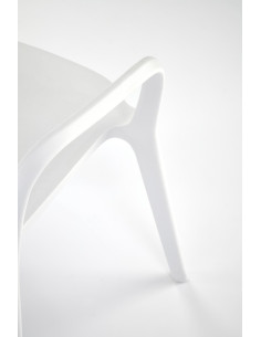 K491 Krzesło Białe Polipropylen z Podłokietnikami - Lekkość i Styl 2