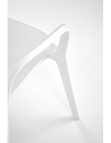 K491 Krzesło Białe Polipropylen z Podłokietnikami - Lekkość i Styl