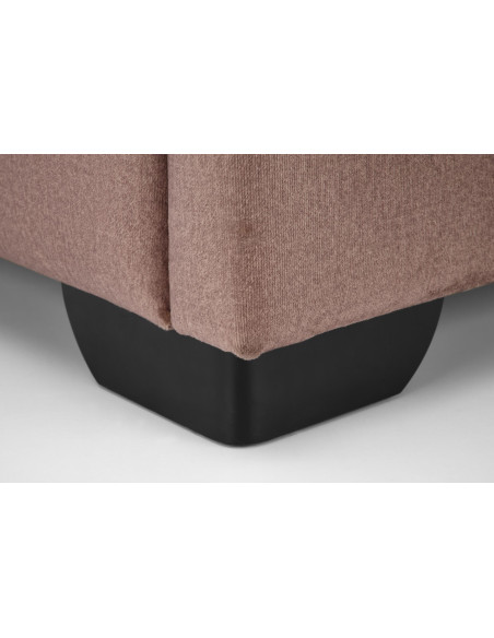 CONTINENTAL 160x200 cm Łóżko z Pojemnikiem na Pościel Beżowe Velvet/Drewno