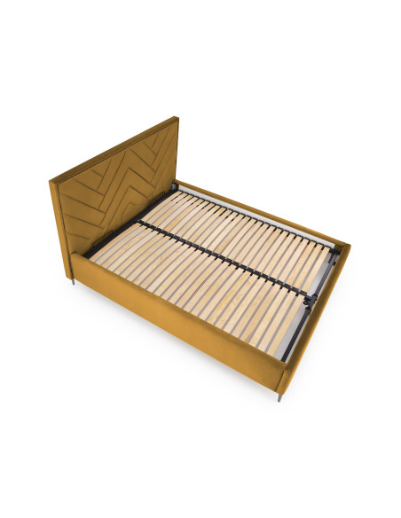 MODULO z Pojemnikiem do Łóżka Modułowego SERENO Musztardowy Velvet