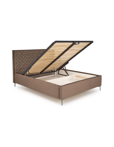 MODULO Pikowane W-2 do Łóżka SERENO Beżowe Velvet - Elegancja i Komfort