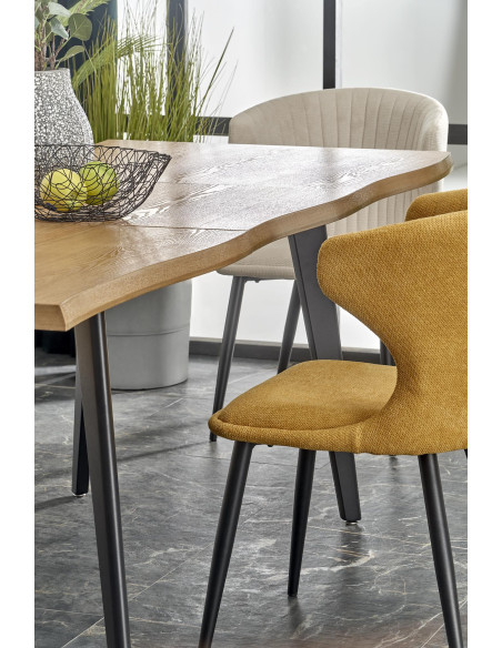 DICKSON_2 Stół Rozkładany Dąb Naturalny 150-210cm - Przestrzeń i Komfort