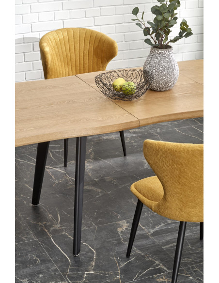 DICKSON_2 Stół Rozkładany Dąb Naturalny 150-210cm - Przestrzeń i Komfort