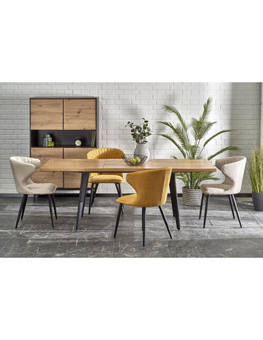 DICKSON_2 Stół Rozkładany Dąb Naturalny 150-210cm - Przestrzeń i Komfort