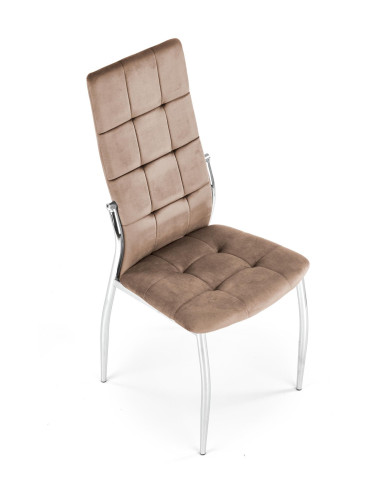 K416 krzesło beżowy velvet (1p 4szt)