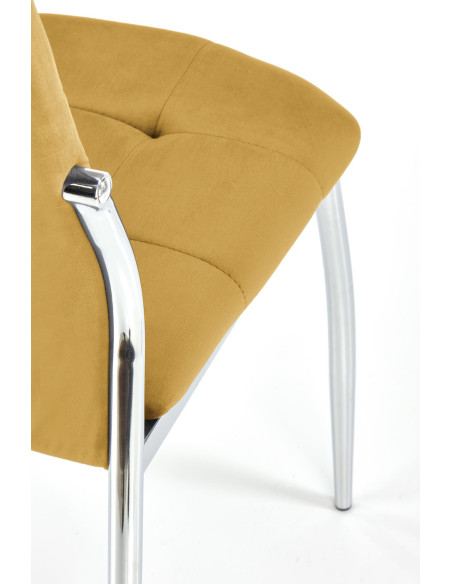 K416 krzesło musztardowy velvet (1p 4szt)