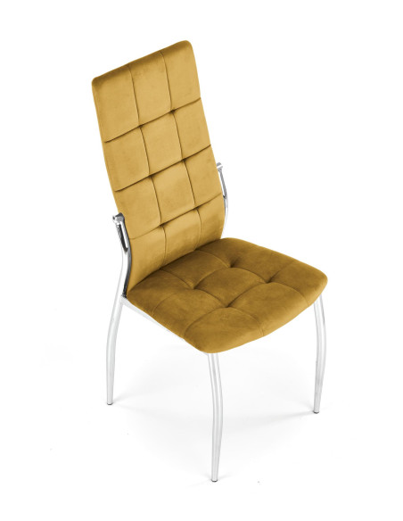 K416 krzesło musztardowy velvet (1p 4szt)