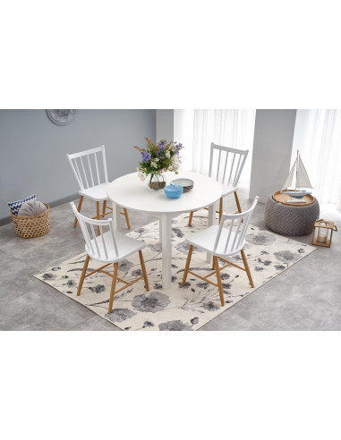 RINGO Stół Rozkładany Biały 102-142cm - Nowoczesność i Praktyczność