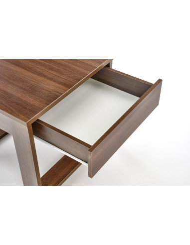 NEA Kwadratowa Ława z Szufladą Ciemny Orzech 60x60cm - Ciepło i Styl