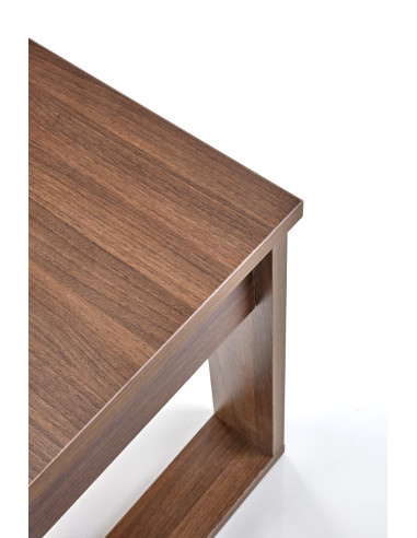 NEA Kwadratowa Ława z Szufladą Ciemny Orzech 60x60cm - Ciepło i Styl