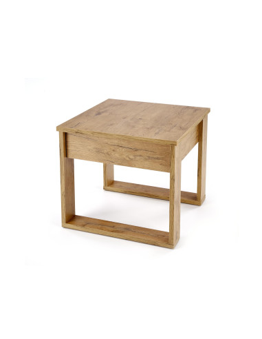 NEA Kwadratowa Ława z Szufladą Dąb Wotan 60x60cm - Nowoczesność i Wygoda