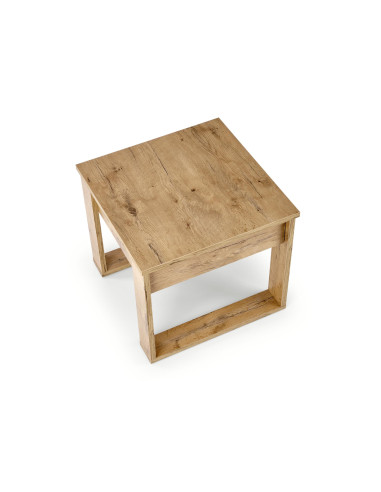 NEA Kwadratowa Ława z Szufladą Dąb Wotan 60x60cm - Nowoczesność i Wygoda