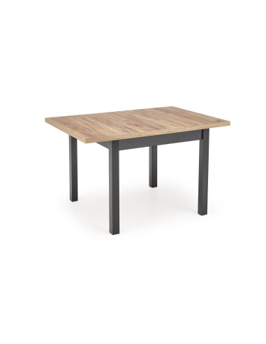 TIAGO Stół Rozkładany Dąb Craft/Czarny 90-125cm - Elegancja i Funkcjonalność