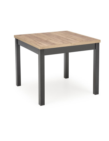 TIAGO Stół Rozkładany Dąb Craft/Czarny 90-125cm - Elegancja i Funkcjonalność