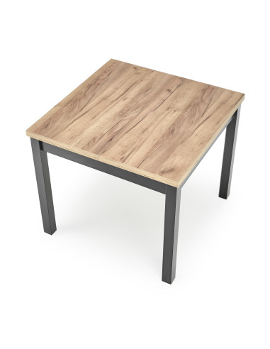 TIAGO Stół Rozkładany Dąb Craft/Czarny 90-125cm - Elegancja i Funkcjonalność