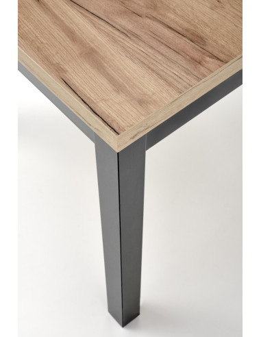 TIAGO Stół Rozkładany Dąb Craft/Czarny 90-125cm - Elegancja i Funkcjonalność
