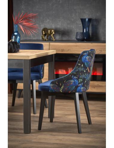 TIAGO Stół Rozkładany Dąb Craft/Czarny 90-125cm - Elegancja i Funkcjonalność