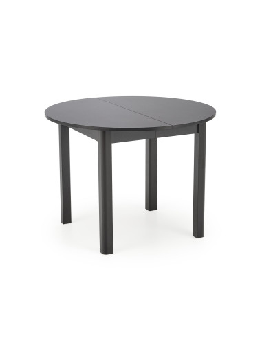 RINGO Stół Rozkładany Okrągły Czarny 102-142cm - Nowoczesność i Klasa
