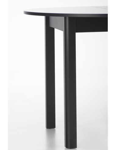 RINGO Stół Rozkładany Okrągły Czarny 102-142cm - Nowoczesność i Klasa