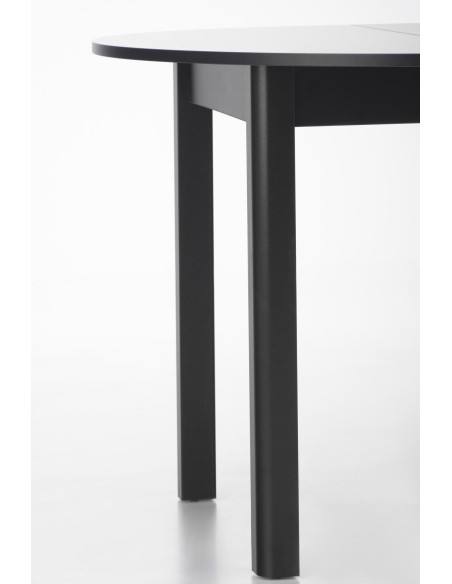 RINGO Stół Rozkładany Okrągły Czarny 102-142cm - Nowoczesność i Klasa