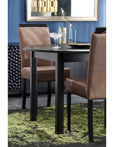 RINGO Stół Rozkładany Okrągły Czarny 102-142cm - Nowoczesność i Klasa