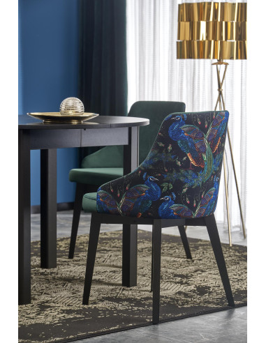 RINGO Stół Rozkładany Okrągły Czarny 102-142cm - Nowoczesność i Klasa