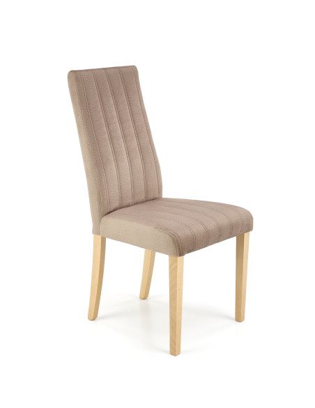 DIEGO_2 Krzesło Bukowe Velvet Pikowany Pasy MONOLITH 09 Beżowy - Elegancja