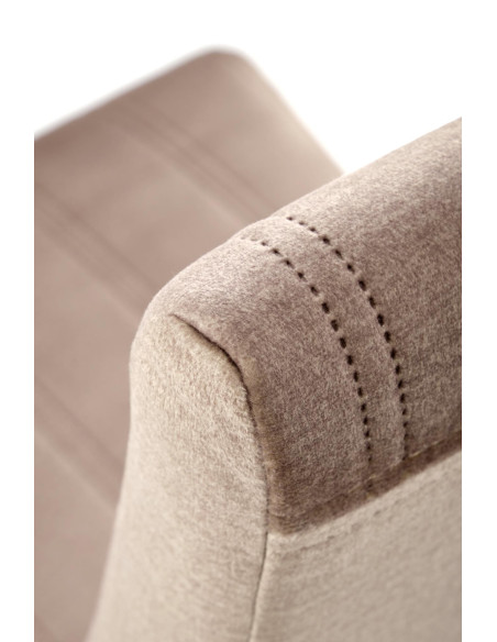 DIEGO_2 Krzesło Bukowe Velvet Pikowany Pasy MONOLITH 09 Beżowy - Elegancja