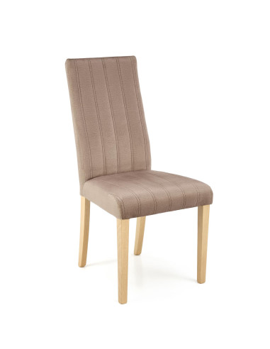 DIEGO_2 Krzesło Bukowe Velvet Pikowany Pasy MONOLITH 09 Beżowy - Elegancja