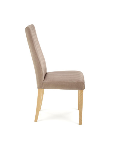DIEGO_2 Krzesło Bukowe Velvet Pikowany Pasy MONOLITH 09 Beżowy - Elegancja