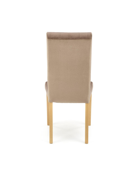 DIEGO_2 Krzesło Bukowe Velvet Pikowany Pasy MONOLITH 09 Beżowy - Elegancja