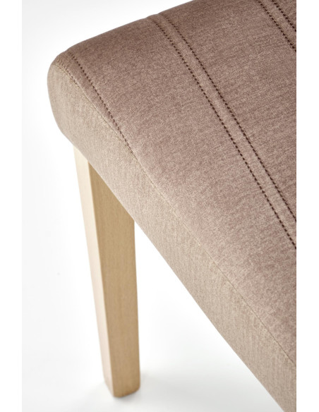 DIEGO_2 Krzesło Bukowe Velvet Pikowany Pasy MONOLITH 09 Beżowy - Elegancja