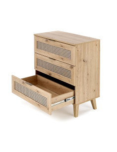 BORNEO KM-2 Komoda Dąb Artisan 80x40cm - Styl i Przechowywanie 2